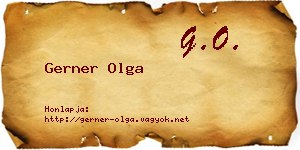 Gerner Olga névjegykártya