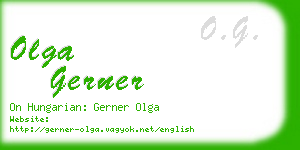 olga gerner business card